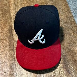 New Era Black Fitted Cap Atlanta Braves
